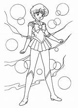 Mercury Coloring Sailor Moon Pages Color Planet Getcolorings Getdrawings Choose Board Manga sketch template