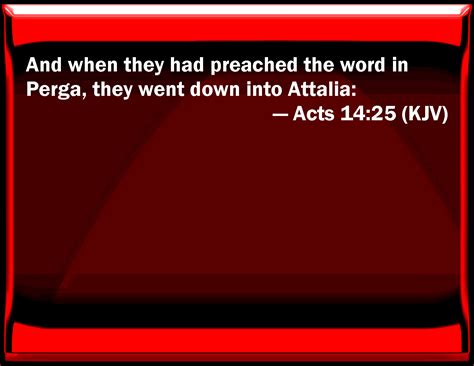 acts      preached  word  perga