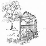 Coloring Mill Pages Watermill Designlooter Template sketch template