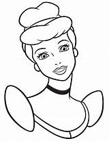 Cinderella Coloring Pages Easy Color Princess Draw Beautiful Girls sketch template