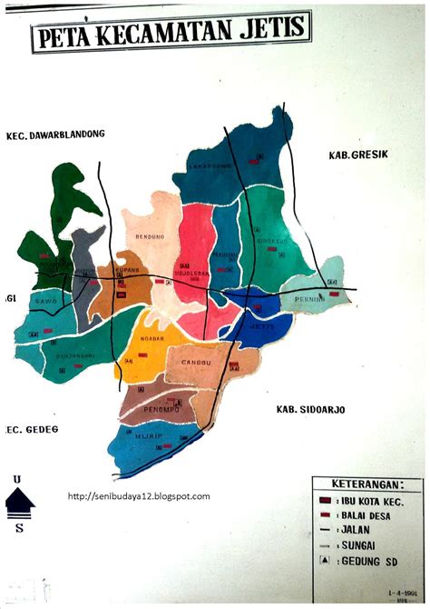 peta kecamatan jetis kabupaten mojokerto