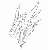Dragon Drawing Realistic Coloring Dragons Head Draw Face Line 3d Space Faces Step Dragonhead Getdrawings sketch template