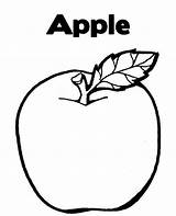 Fruit Apple Coloring Pages Fruits Drawing Kids Printable Line Print Color Clipart Drawings Clip Colouring Kindergarten Use Coloring4free Sheets Apples sketch template
