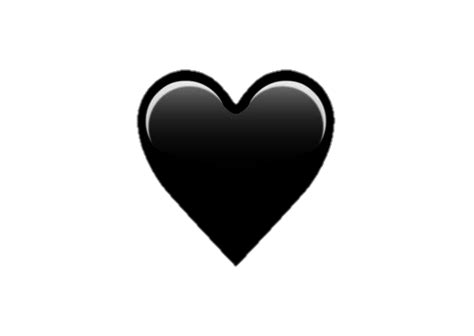 emoji black heart png