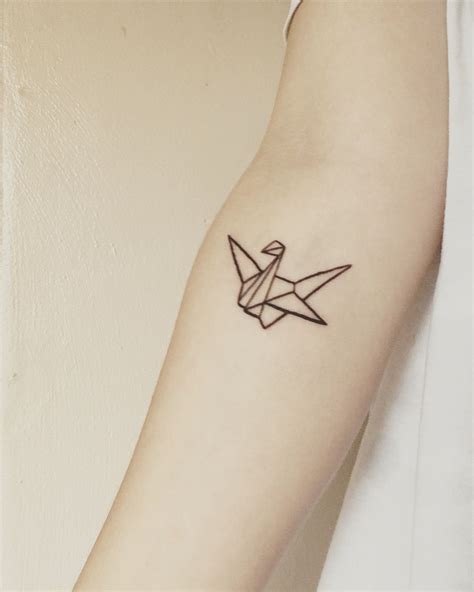 origami crane tattoo origami swan origami paper crane  tattoo