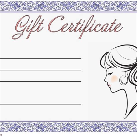 hair salon gift certificate templates  great ideas