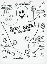Coloring Halloween Safety Pages Printable sketch template