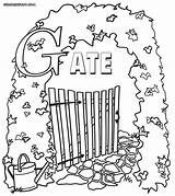 Gate Gates Heaven Colorings Coloring Colouring Drawing Pages Wood Getdrawings sketch template