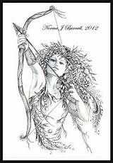 Coloring Burnell Norma Adult Fairy Pages Book Artist Bristol Board Sorcery Sword Archer Sketches Fantasy Tattoo Books sketch template