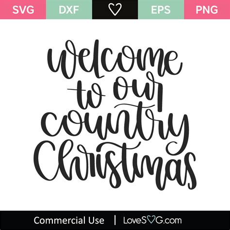 country christmas svg cut file lovesvgcom