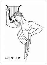 Apollo Gods Goddesses sketch template