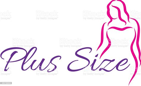 logo plus size woman curvy woman symbol logo vector illustration stock