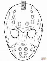 Jason Coloring Mask Pages Friday 13th Printable Halloween Tattoo Face Drawing Horror Scary Sheets Movie Supercoloring Printables Voorhees Print Drawings sketch template
