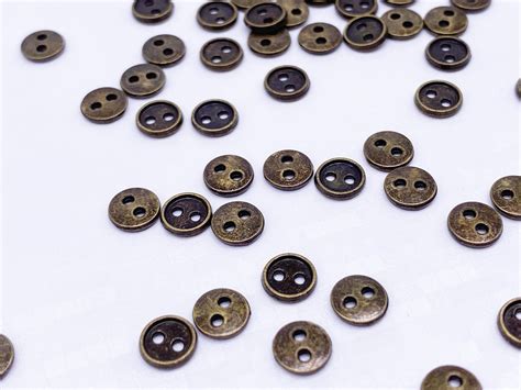 bm bronze mm micro mini buttons tiny buttons doll buttons etsy