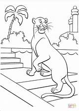 Coloring Pages Panther Bagheera Jungle Book Printable sketch template