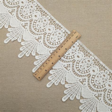 wide scallop lace trim sewing lace trim white polyester etsy