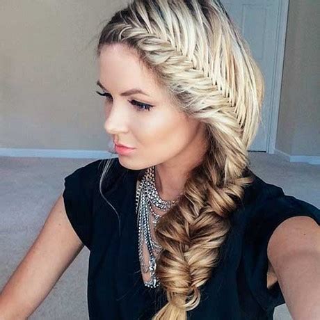 long plaited hair style  beauty