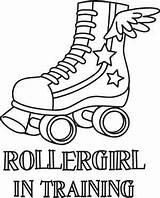 Roller Skate Derby Skating Coloring Rollergirl Kids Skates Pages Threads Party Urban Disco Urbanthreads Luna Training Embroidery Visit Rink Drawing sketch template