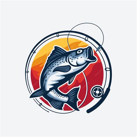 premium vector fishing tournament logo template isolated