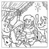 Coloring Jesus Pages Baby Manger Christmas Born Sunday School Nativity Printable Isaac Bible Print Scene Color Kids Colouring Sheet Christian sketch template