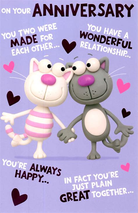cute funny   anniversary greeting card cards love kates