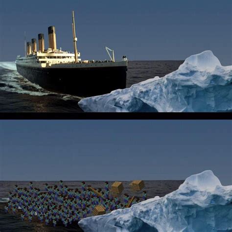 titanic crashes   huge iceberg resulting   loss    lives april