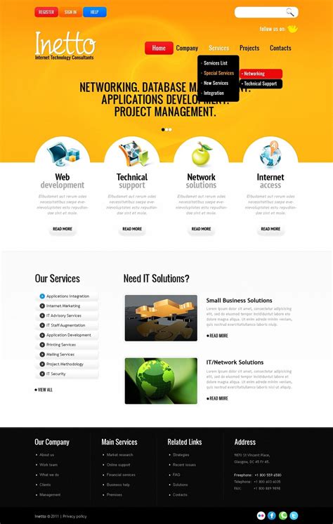 sample web page templates