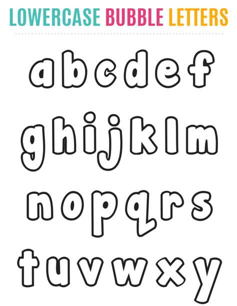 bubble letter printable