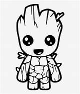 Avengers Coloring Pages Cute Nicepng Baby Groot sketch template