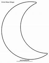 Moon Template Crescent Printable Stencil Shape Templates Shapes Outline Cresent Printables Visit sketch template
