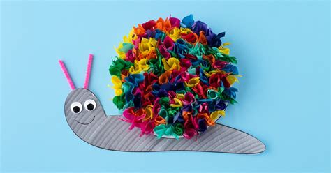 tissue paper snail craft