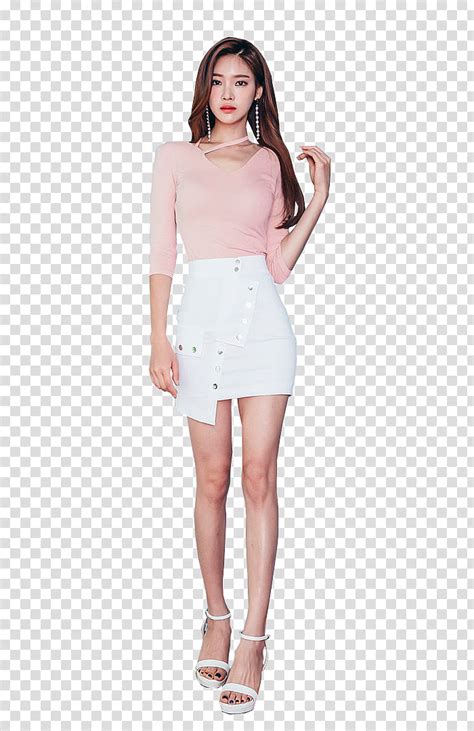 Park Jung Yoon Women S Pink Top And White Mini Skirt