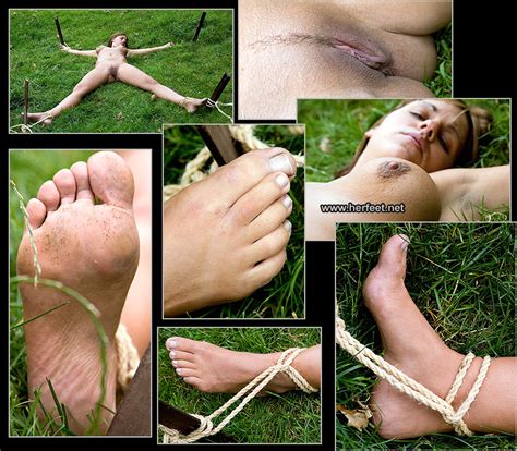 outdoor bondage staked out best porno