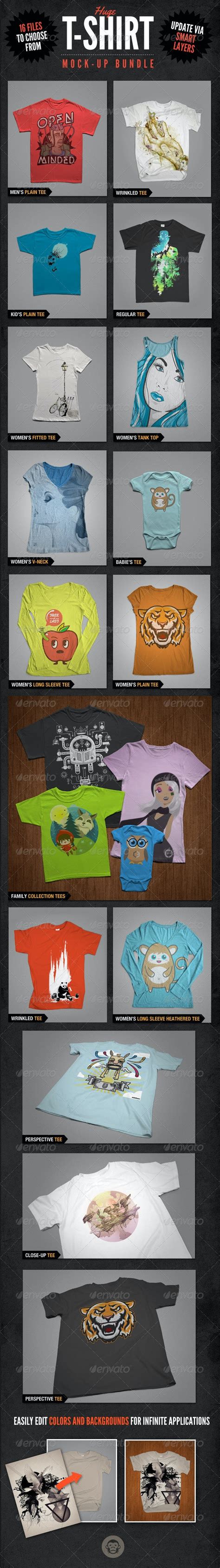 t shirt mockups bundle pack by graphicmonkee graphicriver