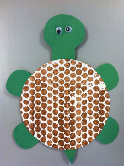 bubble wrap painting turtle shell turtle preschool art august