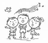 Singing Sing Chanter Des Ensemble Variable Mains Enfant Bubert sketch template