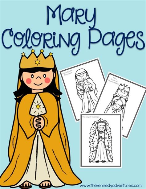 mary coloring pages  kennedy adventures