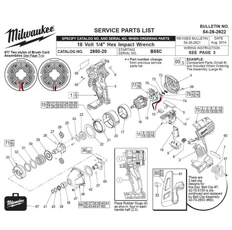 milwaukee tools parts breakdown