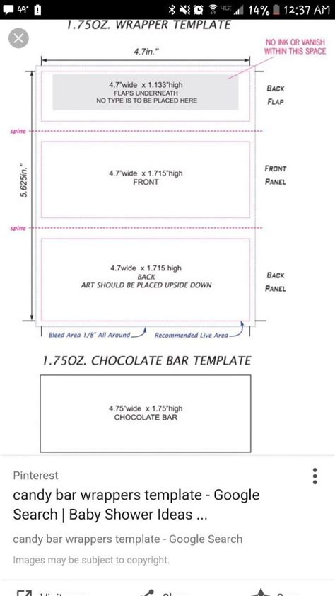 candy bar wrapper template chocolate  peanut mock