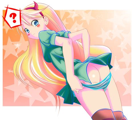 rule 34 1girl ass dress dutch angle fake horns human panty pull solo star butterfly star vs