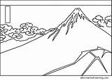 Hokusai Coloring Fuji Mt Thunderstorm Pages Thunder Kids Enchantedlearning Color Storm Japan Foot Katsushika La Click Artists Designlooter Region Hurricane sketch template