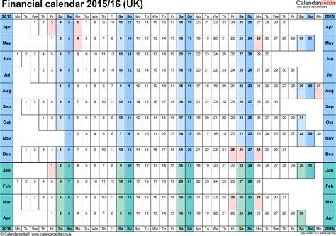 financial calendars 2015 16 uk in microsoft word format