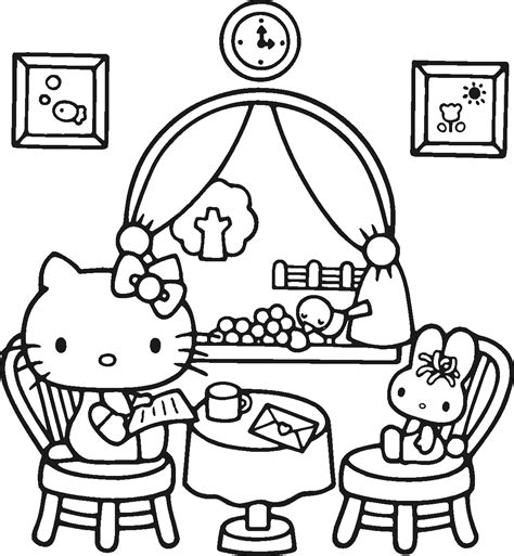 kitty coloring pages lets coloring