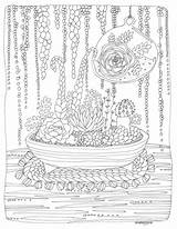 Succulent Terrarium Pdf Southwest sketch template