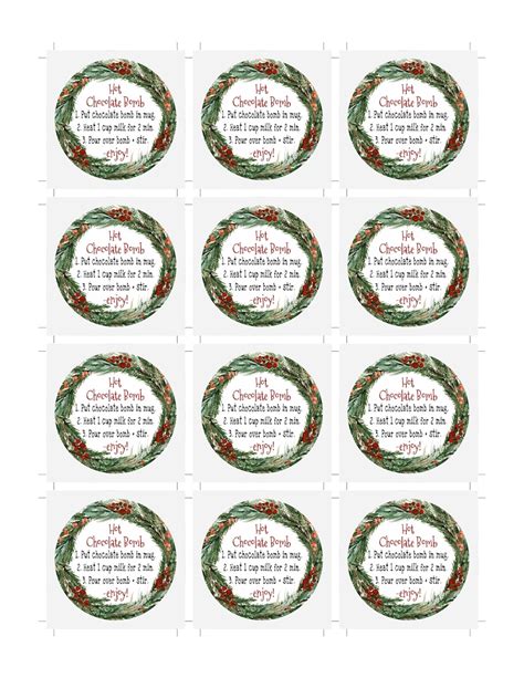 hot chocolate bomb instructions favor tag template hot cocoa etsy