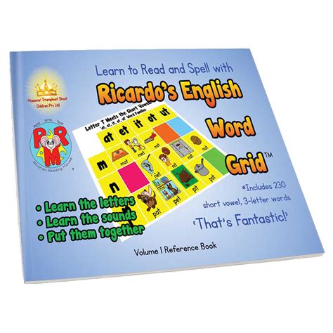 learn  read spell  ricardos english word grid volume