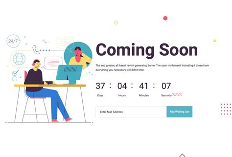 coming  html template