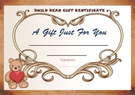 build bear gift certificate gift certificate template build  bear