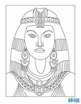 Coloring Pages Cleopatra Egyptian Kids Egypt Ancient Hellokids Adult sketch template