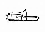 Trombone Coloring Drawing Pages Clipartmag Edupics Printable Large sketch template